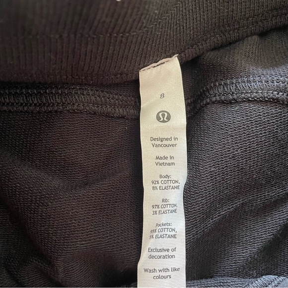 NEW Lululemon Black Scuba High-Rise French Terry Jogger Sweatpants 8 NWT BNWT - Picture 4 of 6